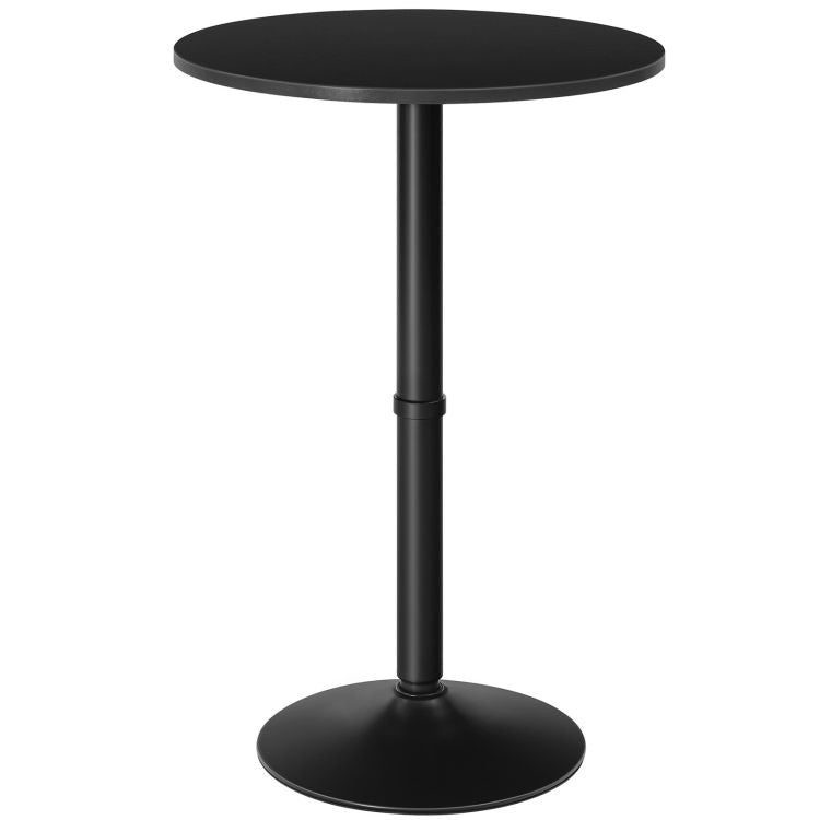 HOOBRO Round Bar Table, 35" Tall Pub Table, Cocktail Table with Base, Stable Counter Table with Non-Slip Base for Narrow Space, Bar Height Table for Kitchen, Easy to Assemble, Rustic Brown BF57BT01