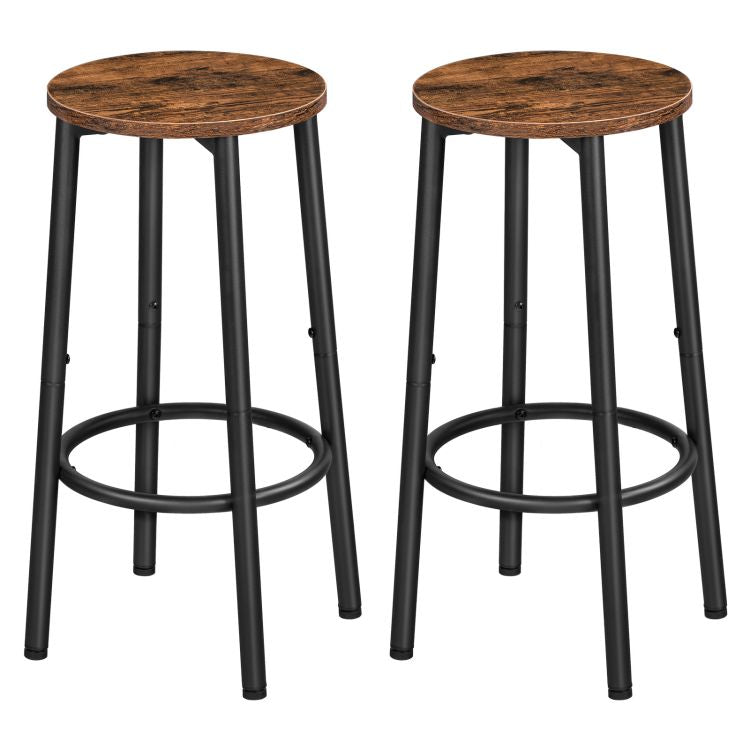 ML-Design Barhocker 2er Set, Bezug aus Samt, Grau, Gepolsterter ML-Design Barhocker 2er Set, Bezug aus Samt, Grau, Gepolsterter