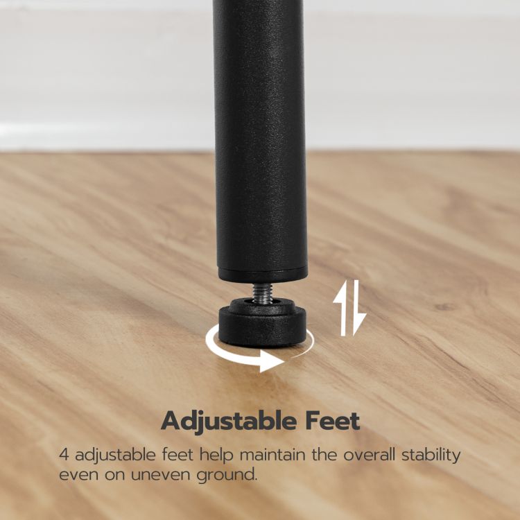 HOOBRO Barhocker 2er-Set, Barstuhl für die Küche mit Fußstütze,Industrieller Barstuhl, Stabiles Metallgestell, Verstellbare Füße, für Restaurant, Küche, Bar