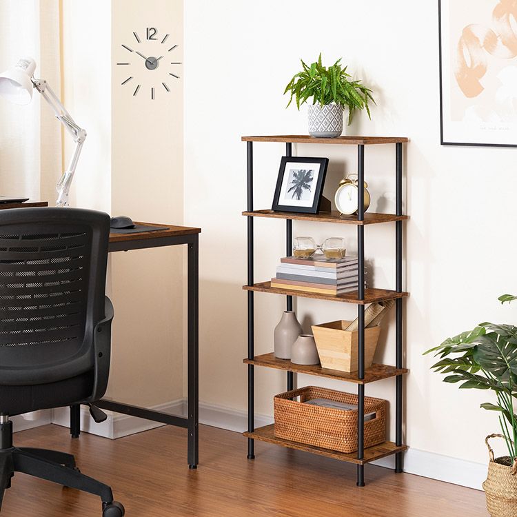 HOOBRO Side Tables, 3-Layer Stackable End Table, Stable Bedside Table for Small Space in Bedroom, Living Room, Hallway, Easy Assembly, Industrial Style