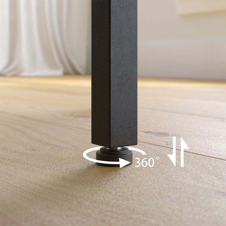 HOOBRO Bartisch, 47,2 Zoll rechteckiger Kneipentisch, Esstisch für Wohnzimmer, Esszimmer, Küche, verstellbare Füße, stabiles Metallgestell, Industriedesign, einfache Montage