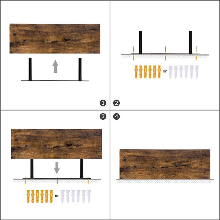 OOBRO Wandregal, Schweberegal 2er-Set, stabile Wandboards, 60 x 20 x 3,8 cm Hängeregale, mit unsichtbaren Halterungen, für Bad, Schlafzimmer, Küche, Büro, Wohnzimmer