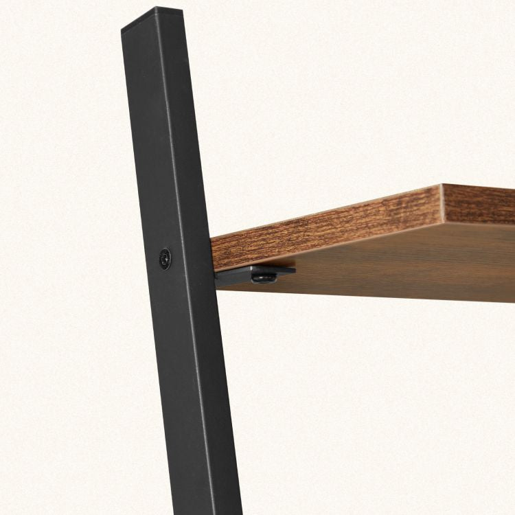 HOOBRO Deckenleiter, 5-Etagen-Wandhandtuchhalter, Leiterregal, Deckenständer mit Regal, Dekorative Leiter für Badezimmer