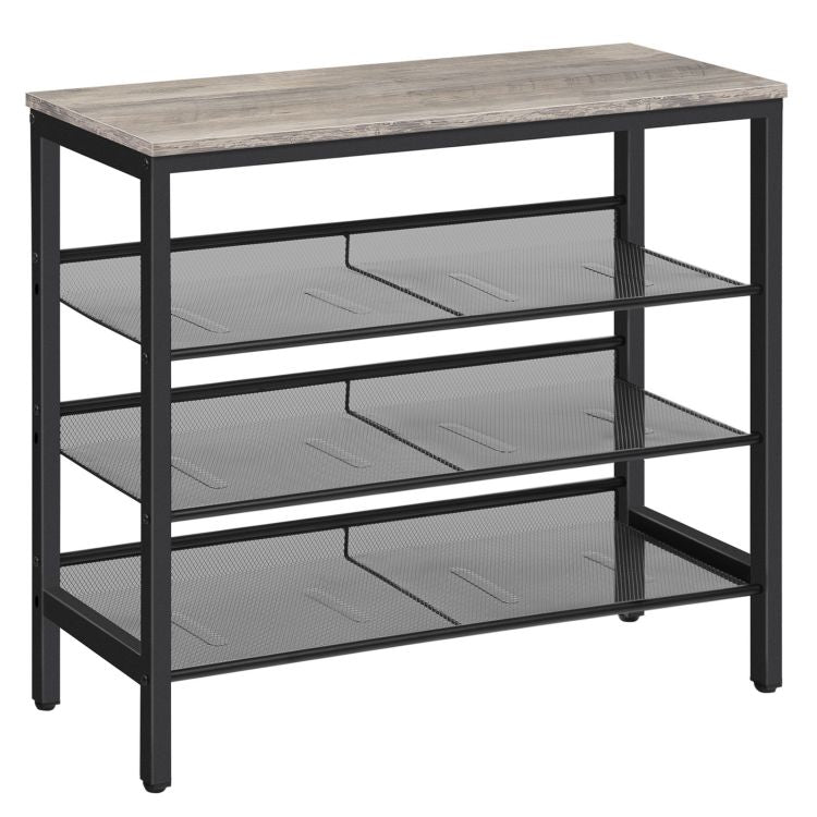 HOMCOM Kleines Schuhregal Schuhablage Schuhständer Hoch Schmal, 5