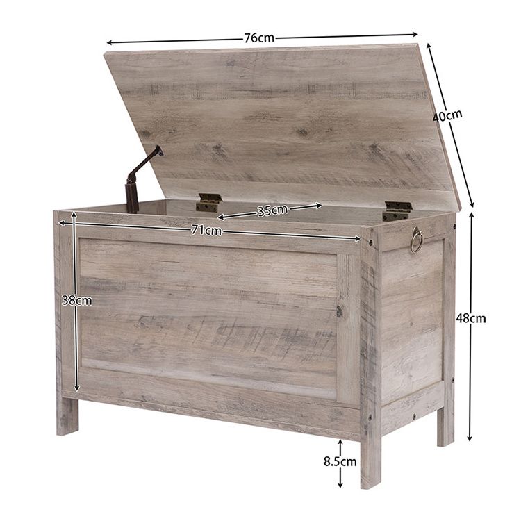 HOOBRO Truhen, Sitzbank mit Stauraum, Spielzeugtruhe mit Deckel, Schuhbank, Sitztruhe, Aufbewahrungstruhe, Robust, Sicherheitsscharniere, Schlafzimmer, Wohnzimmer, 75 cm