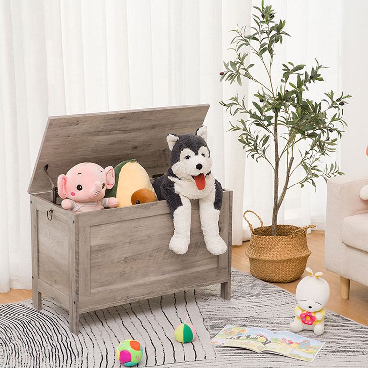 HOOBRO Truhen, Sitzbank mit Stauraum, Spielzeugtruhe mit Deckel, Schuhbank, Sitztruhe, Aufbewahrungstruhe, Robust, Sicherheitsscharniere, Schlafzimmer, Wohnzimmer, 75 cm