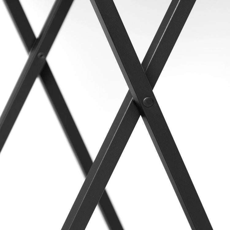 HOOBRO Beistelltisch Klappbar, Kleiner tabletttisch, TV Tray 2er Set, klapptisch Snack Tisch Industriestil, Sofatisch für kleinen Raum, einfach montierbar