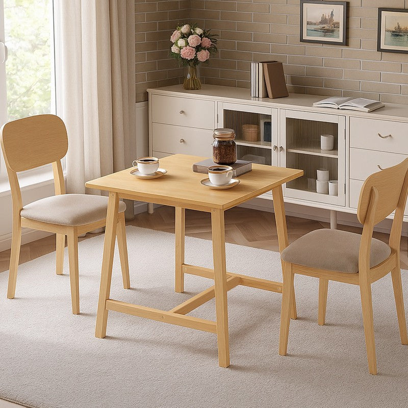 HOOBRO Esstisch, quadratischer Küchentisch 70 x 70 x 75 cm, Esszimmertisch für 2-4 Personen, Holztisch, für kleine Räume, einfache Montage, Esszimmer, Wohnzimmer, Büro