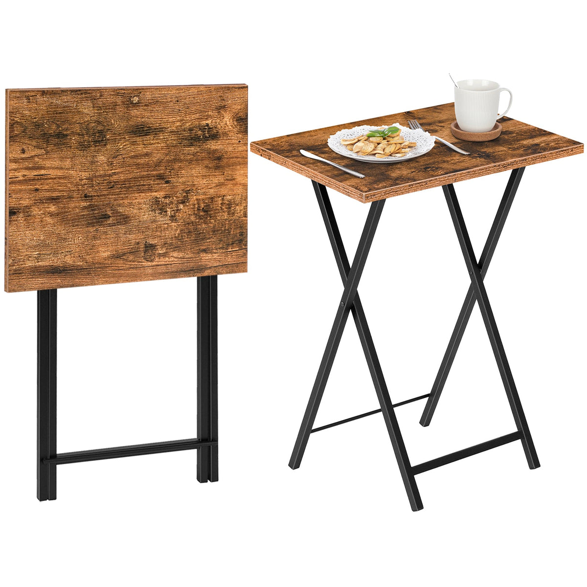 HOOBRO Folding TV Tray Table for Small Space / 2PICS