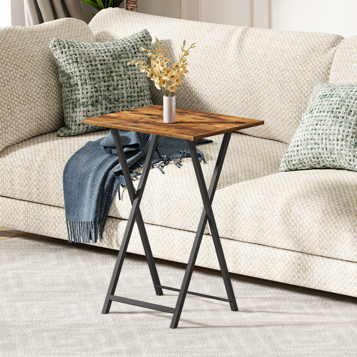 HOOBRO Folding TV Tray Table for Small Space / 2PICS