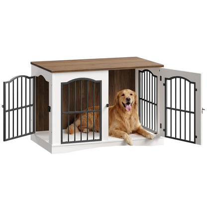 39.4-inch dog crate furniture with 3 doors