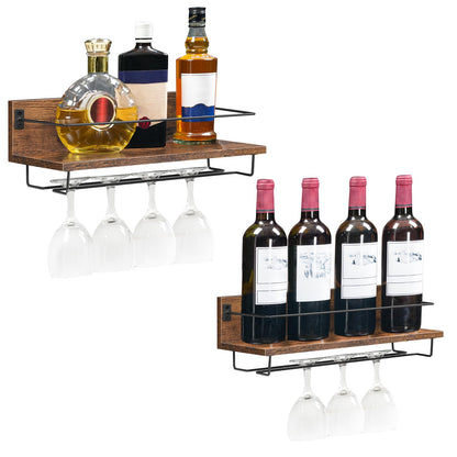 HOOBRO Wall Mounted Wine Rack /2PICS