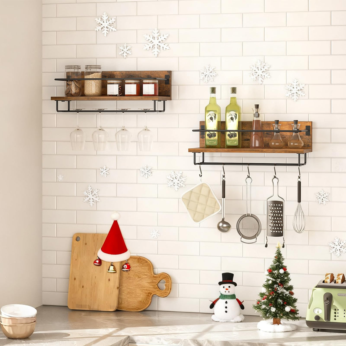 HOOBRO Wall Mounted Wine Rack /2PICS