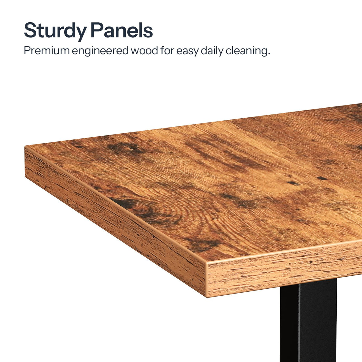 Wooden panel with 'Sturdy Panels' branding and text about premium engineered wood.