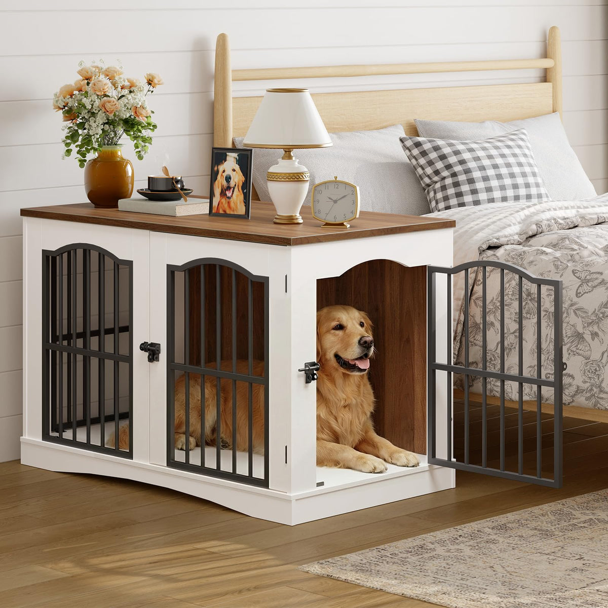 dog crate furniture with side doors