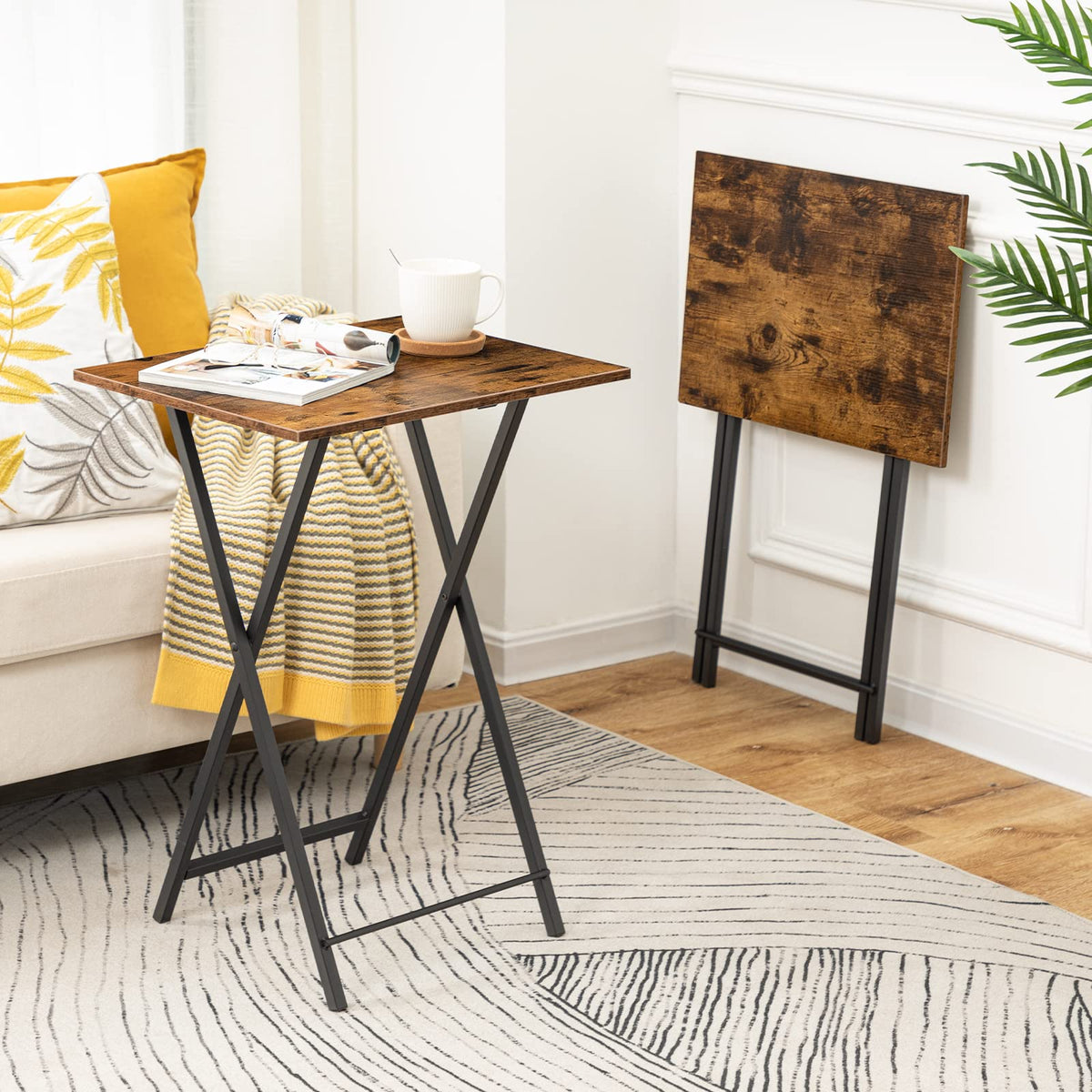 HOOBRO Folding TV Tray Table for Small Space / 2PICS