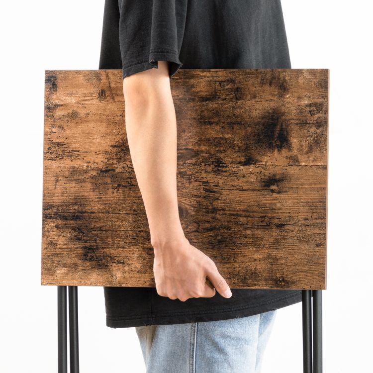 HOOBRO Beistelltisch Klappbar, TV Tray 2er Set, Tabletttisch, Klapptisch Klein, Sofatisch, Snacktisch für Kleinen Raum, Wohnzimmer, Schlafzimmer
