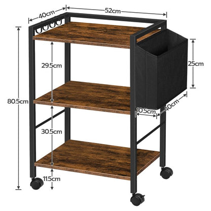 HOOBRO Druckerständer Druckertisch Druckerwagen rollbar für Büro Schule Scanner
