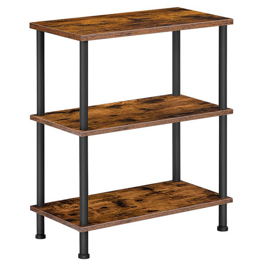 HOOBRO Side Tables, 3-Layer Stackable End Table, Stable Bedside Table for Small Space in Bedroom, Living Room, Hallway, Easy Assembly, Industrial Style