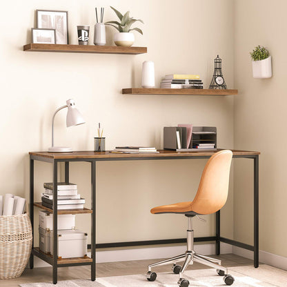HOOBRO Wandregal, Schweberegal 2er-Set, stabile Wandboards, 80 x 20 x 3,8 cm Hängeregale, mit unsichtbaren Halterungen, für Bad, Schlafzimmer, Küche, Büro, Wohnzimmer, Vintagebraun