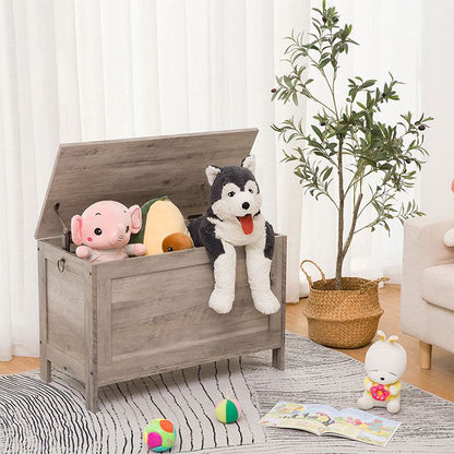 HOOBRO Truhen, Sitzbank mit Stauraum, Spielzeugtruhe mit Deckel, Schuhbank, Sitztruhe, Aufbewahrungstruhe, Robust, Sicherheitsscharniere, Schlafzimmer, Wohnzimmer, 75 cm
