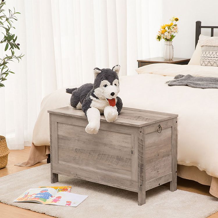 HOOBRO Truhen, Sitzbank mit Stauraum, Spielzeugtruhe mit Deckel, Schuhbank, Sitztruhe, Aufbewahrungstruhe, Robust, Sicherheitsscharniere, Schlafzimmer, Wohnzimmer, 75 cm