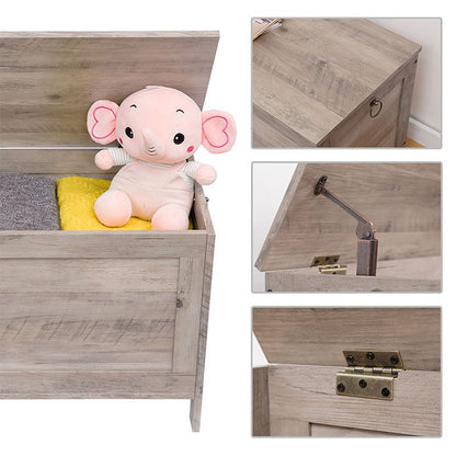 HOOBRO Truhen, Sitzbank mit Stauraum, Spielzeugtruhe mit Deckel, Schuhbank, Sitztruhe, Aufbewahrungstruhe, Robust, Sicherheitsscharniere, Schlafzimmer, Wohnzimmer, 75 cm